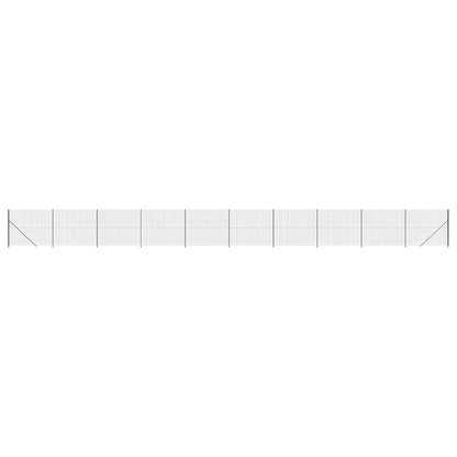 vidaXL Clôture grillagée avec bride de plancher anthracite 2,2x25 m