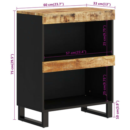 vidaXL Meuble d'appoint 60x33x75 cm Bois de manguier massif