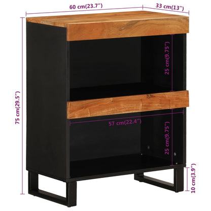 vidaXL Beistelltisch 60x33x75 cm Massivholz Akazie