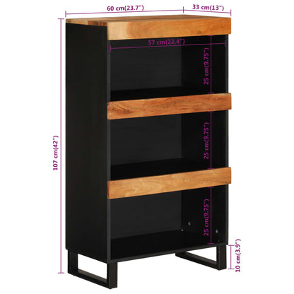 vidaXL Beistelltisch 60x33x107 cm Massivholz Akazie