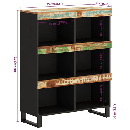 vidaXL Table d'appoint 85x33x107 cm en bois de récupération massif