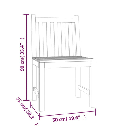 vidaXL 5-tlg. Garten-Essgruppe Massivholz Teak
