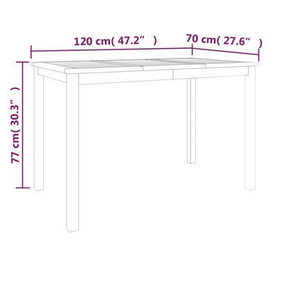 vidaXL 5-tlg. Garten-Essgruppe Massivholz Teak