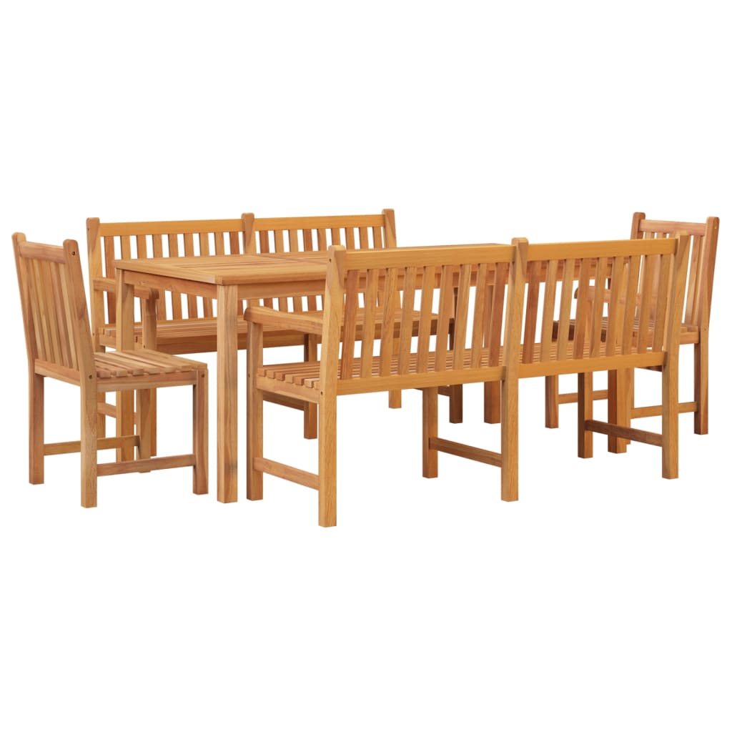 vidaXL 5-tlg. Garten-Essgruppe Massivholz Teak