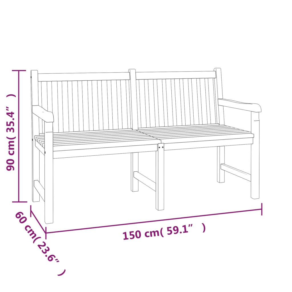 vidaXL 5-tlg. Garten-Essgruppe Massivholz Teak