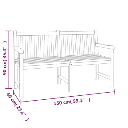 vidaXL 5-tlg. Garten-Essgruppe Massivholz Teak