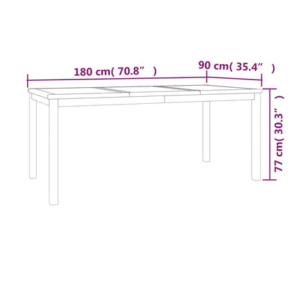 vidaXL 5-tlg. Garten-Essgruppe Massivholz Teak