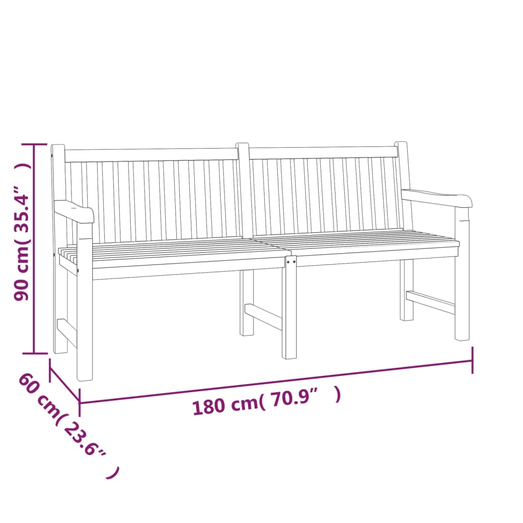 vidaXL 5-tlg. Garten-Essgruppe Massivholz Teak