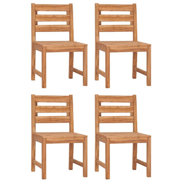 vidaXL Gartenstühle 4 Stk. Massivholz Teak