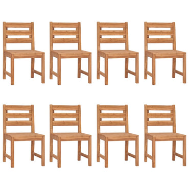 vidaXL Gartenstühle 8 Stk. Massivholz Teak