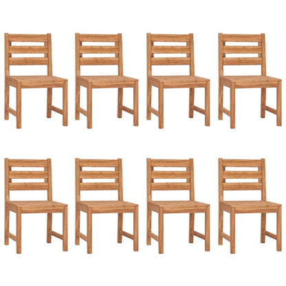 vidaXL Gartenstühle 8 Stk. Massivholz Teak