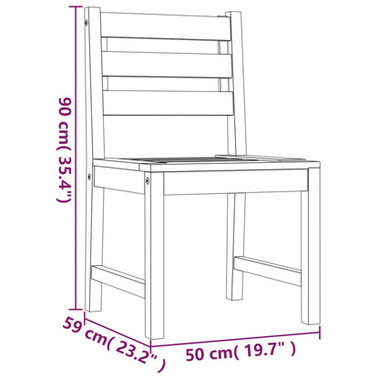 vidaXL Gartenstühle 8 Stk. Massivholz Teak