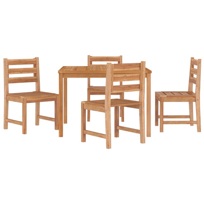 vidaXL 5-tlg. Garten-Essgruppe Massivholz Teak