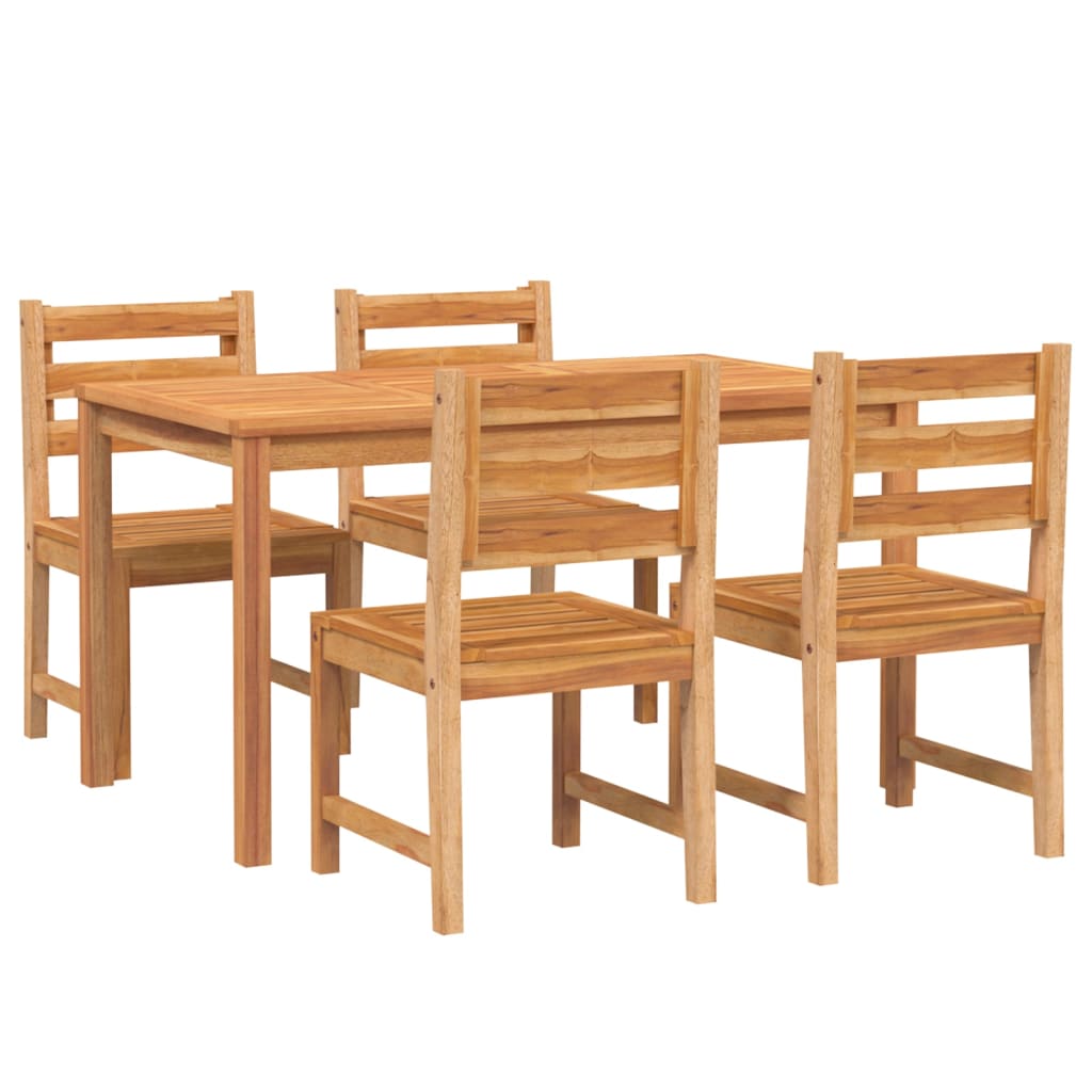 vidaXL Ensemble de salle à manger de jardin 5 pcs en teck massif