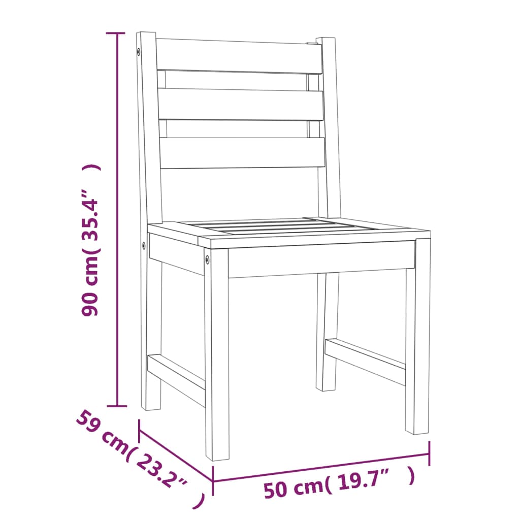 vidaXL Ensemble de salle à manger de jardin 5 pcs en teck massif