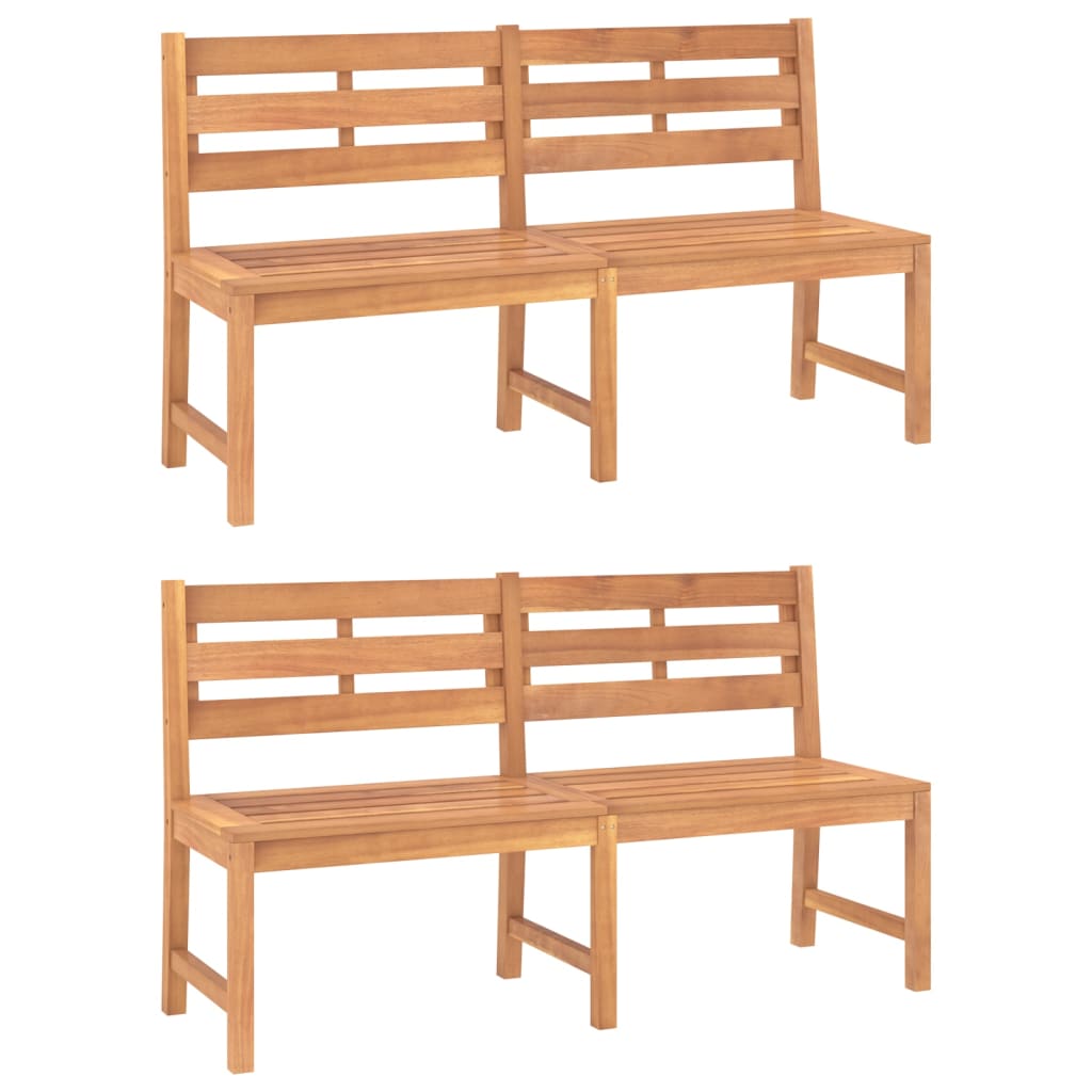 vidaXL 5-tlg. Garten-Essgruppe Massivholz Teak