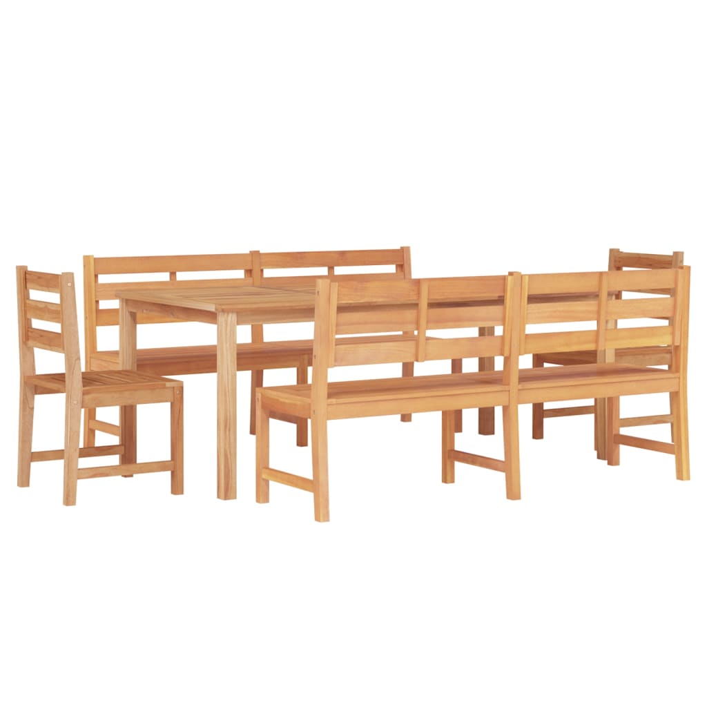 vidaXL Ensemble de salle à manger de jardin 5 pcs en teck massif