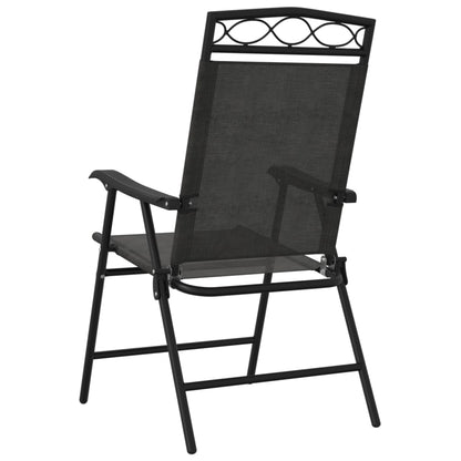 vidaXL Klappbare Gartenstühle 8 Stk. Graumeliert Stahl und Textilene