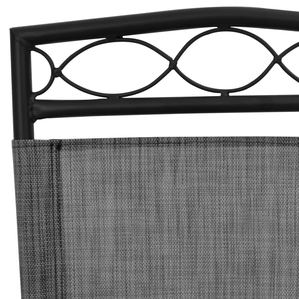 vidaXL Klappbare Gartenstühle 8 Stk. Graumeliert Stahl und Textilene