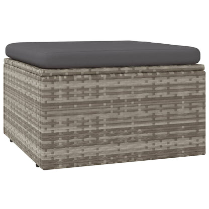 vidaXL Salon de jardin 4 pcs avec coussins Gris Résine tressée