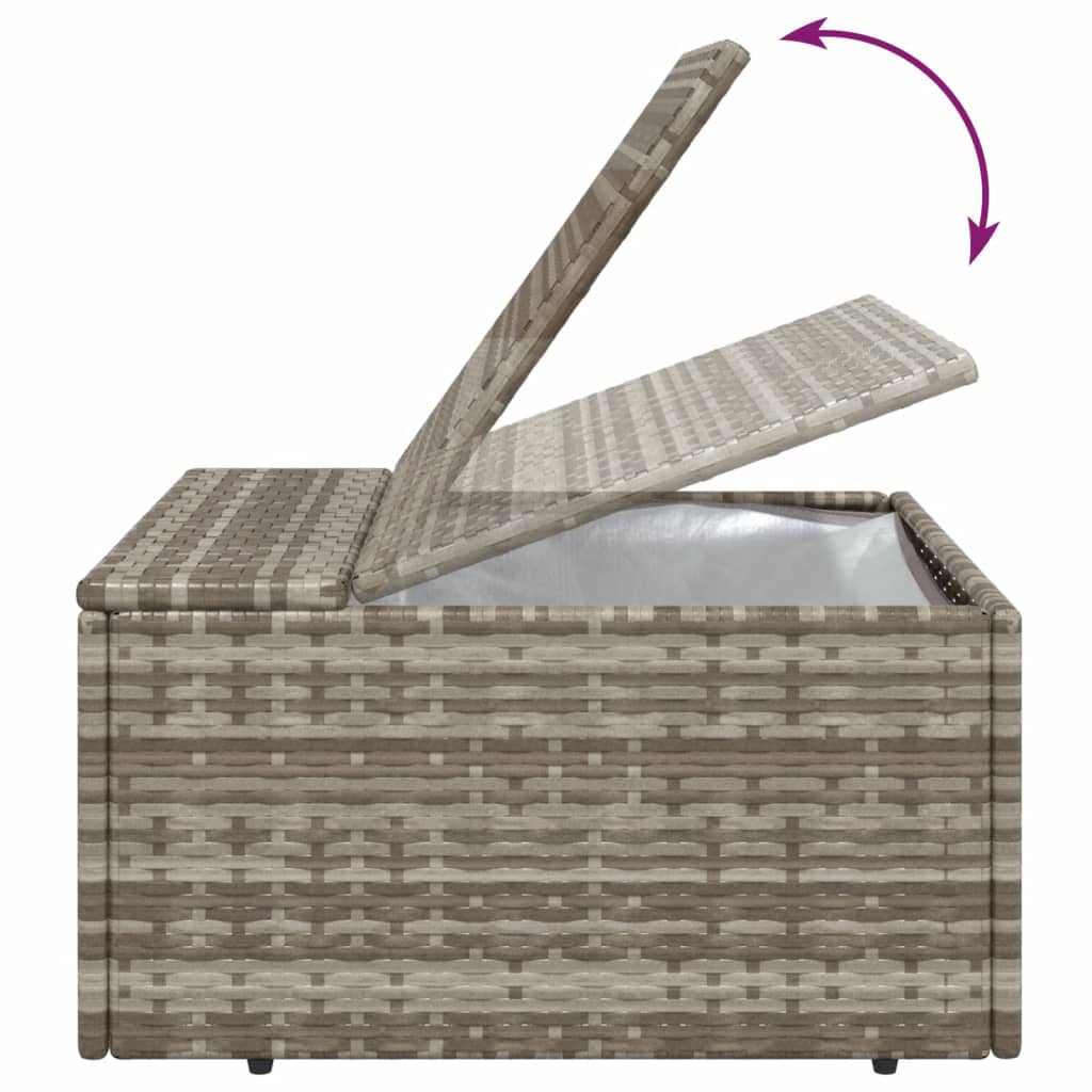 vidaXL Salon de jardin 4 pcs avec coussins Gris Résine tressée
