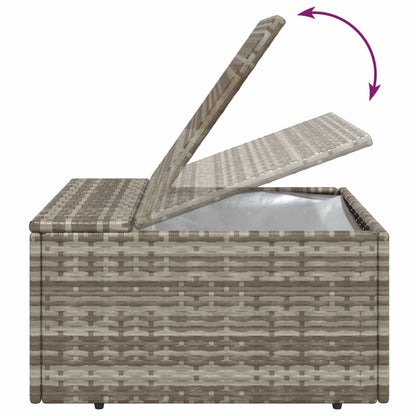 vidaXL Salon de jardin 4 pcs avec coussins Gris Résine tressée