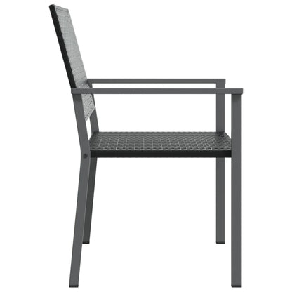 vidaXL Gartenstühle 2 Stk. Schwarz 54x62,5x89 cm Poly Rattan