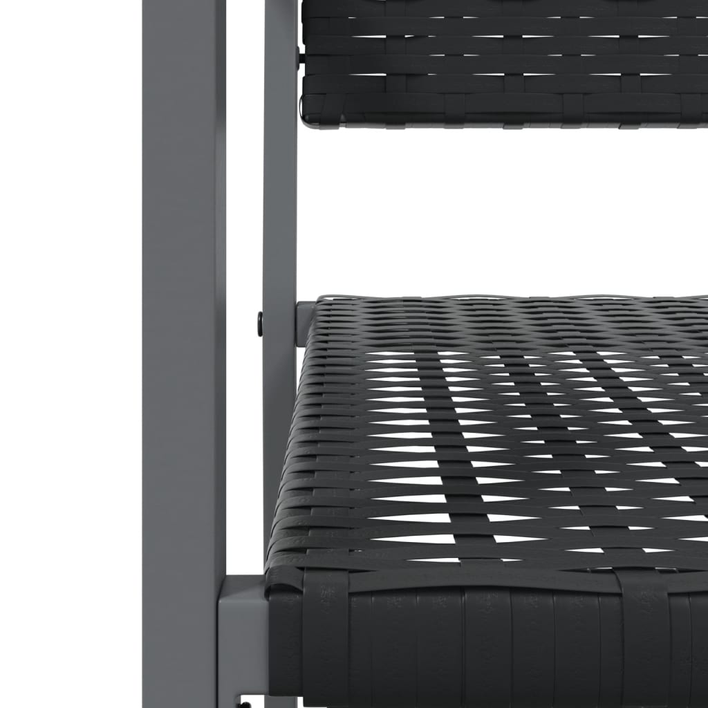 vidaXL Gartenstühle 2 Stk. Schwarz 54x62,5x89 cm Poly Rattan