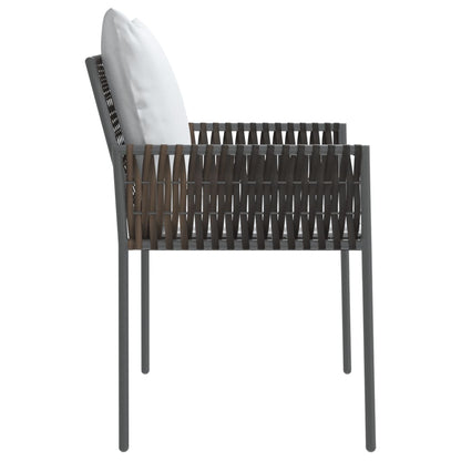 vidaXL Chaises de jardin avec coussins 2 pcs Marron 54x61x83 cm Résine tressée