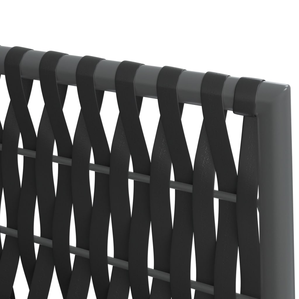 vidaXL Gartenstühle mit Kissen 2 Stk. Schwarz 54x61x83 cm Poly Rattan