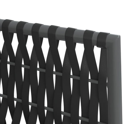 vidaXL Gartenstühle mit Kissen 2 Stk. Schwarz 54x61x83 cm Poly Rattan