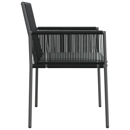 vidaXL Chaises de jardin avec coussins 2 pcs Noir 54x60,5x83,5 cm