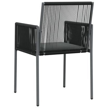 vidaXL Chaises de jardin avec coussins 2 pcs Noir 54x60,5x83,5 cm