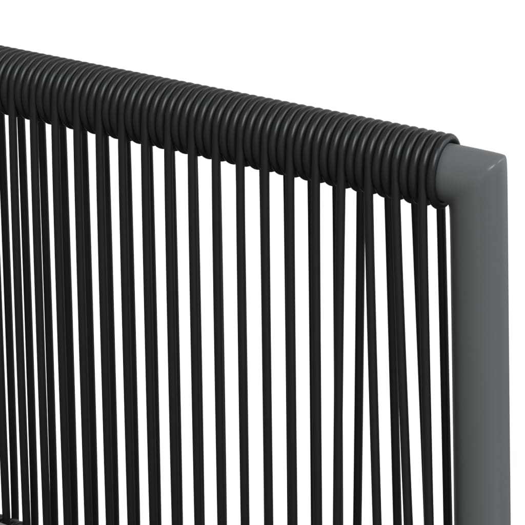 vidaXL Chaises de jardin avec coussins 2 pcs Noir 54x60,5x83,5 cm