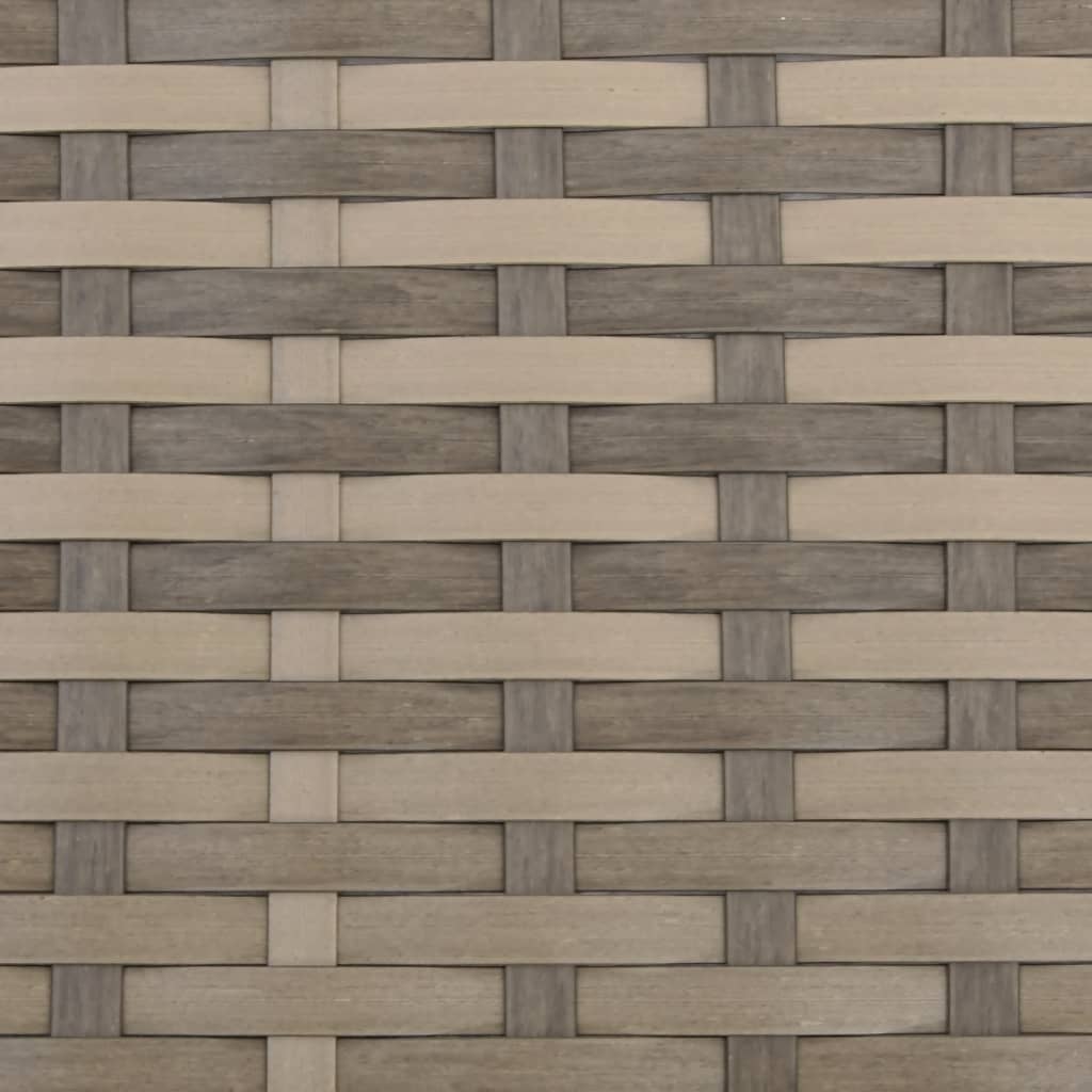 vidaXL Gartenstuhl mit Fußhocker Hellbraun Poly Rattan
