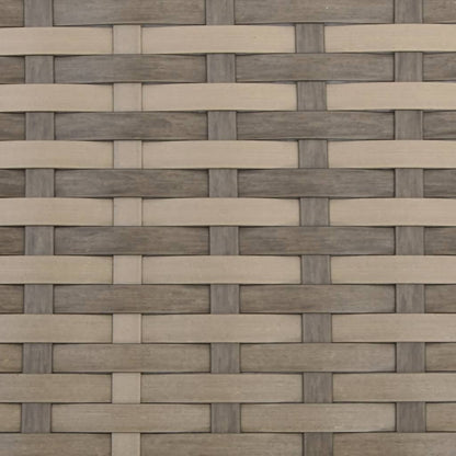 vidaXL Gartenstuhl mit Fußhocker Hellbraun Poly Rattan