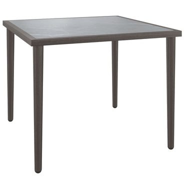 vidaXL Gartentisch Grau 48x48x37 cm Stahl