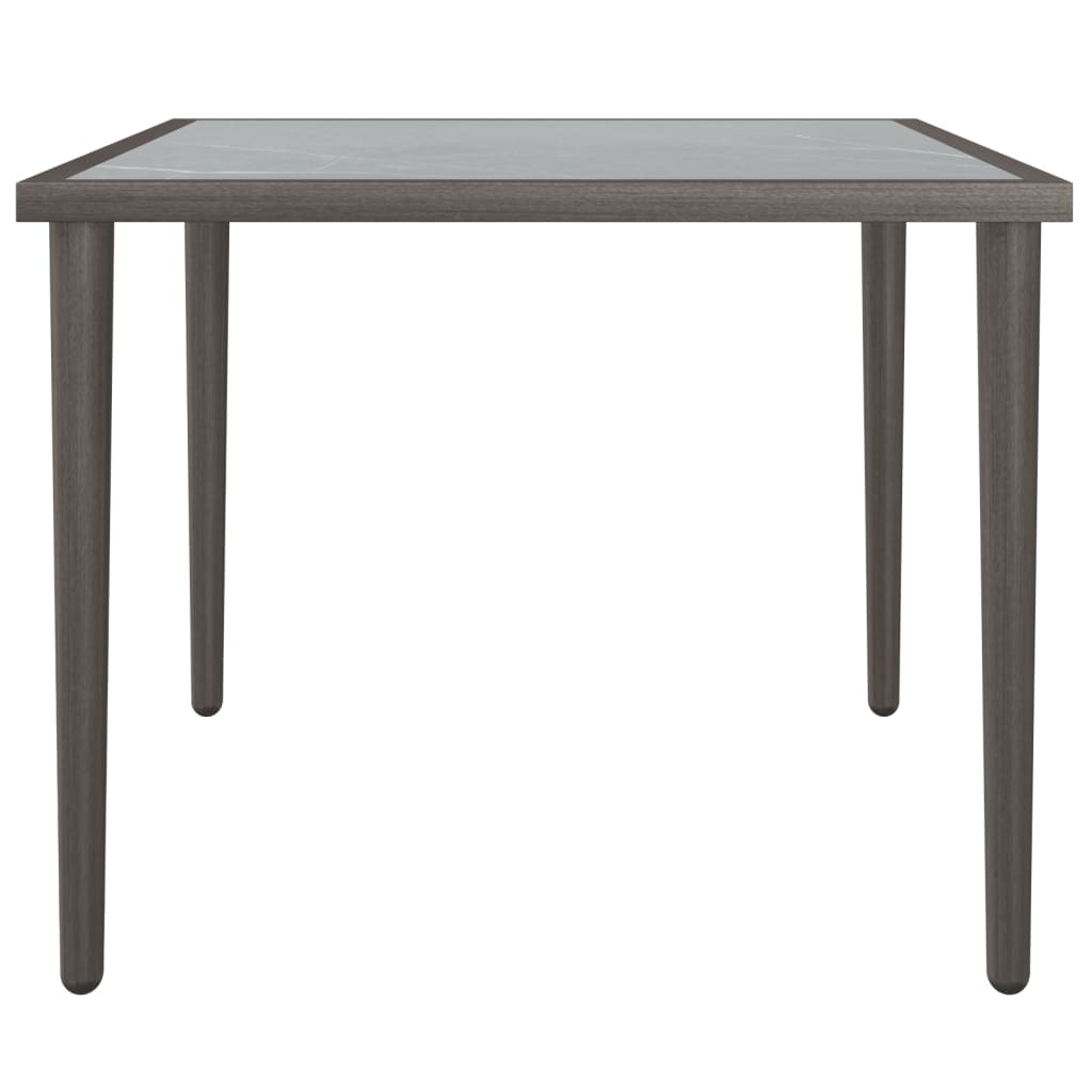 vidaXL Gartentisch Grau 48x48x37 cm Stahl
