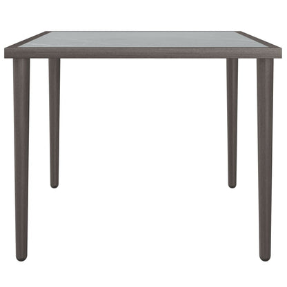 vidaXL Gartentisch Grau 48x48x37 cm Stahl