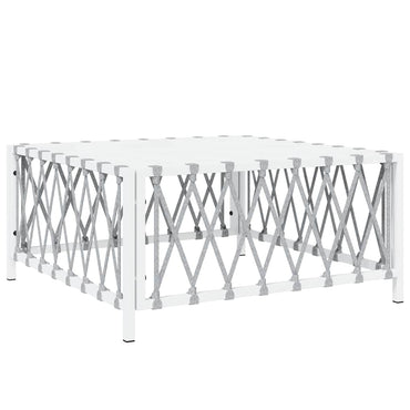 vidaXL Table de jardin blanc 70x70x34 cm Tissu