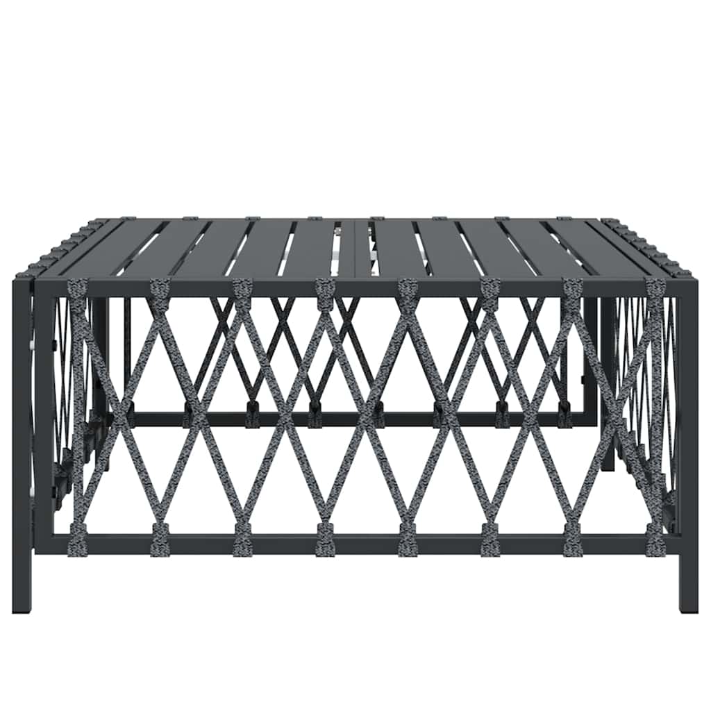 vidaXL Gartentisch Anthrazit 70x70x34 cm Gewebe