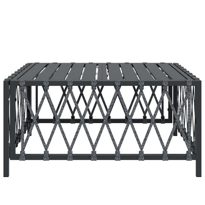 vidaXL Gartentisch Anthrazit 70x70x34 cm Gewebe
