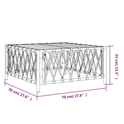 vidaXL Gartentisch Anthrazit 70x70x34 cm Gewebe