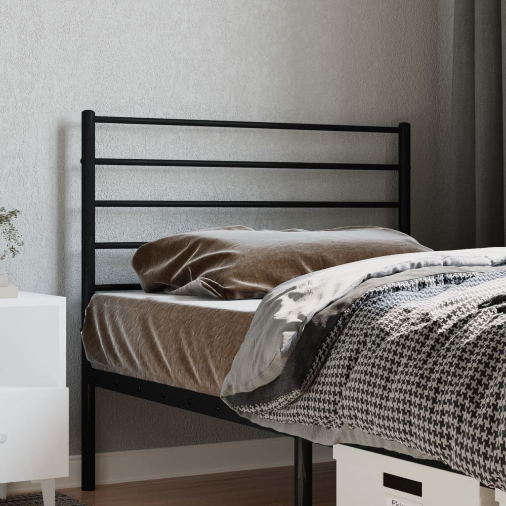 vidaXL Ersatz-Kopfteil Metall Schwarz 80 cm