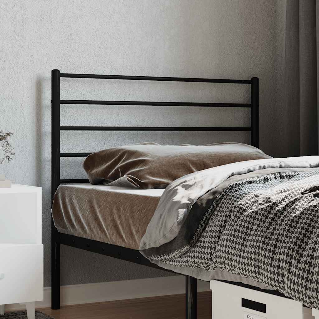 vidaXL Ersatz-Kopfteil Metall Schwarz 90 cm