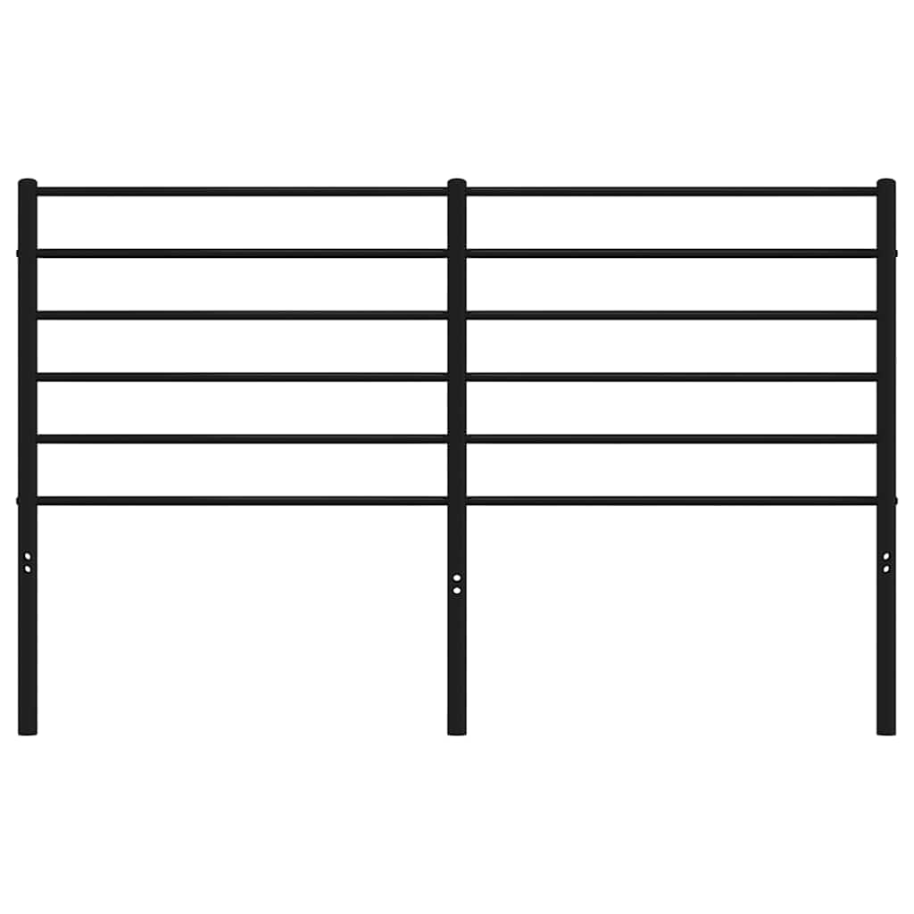 vidaXL Ersatz-Kopfteil Metall Schwarz 135 cm