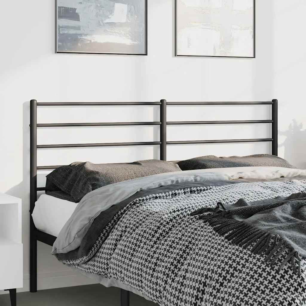 vidaXL Ersatz-Kopfteil Metall Schwarz 135 cm