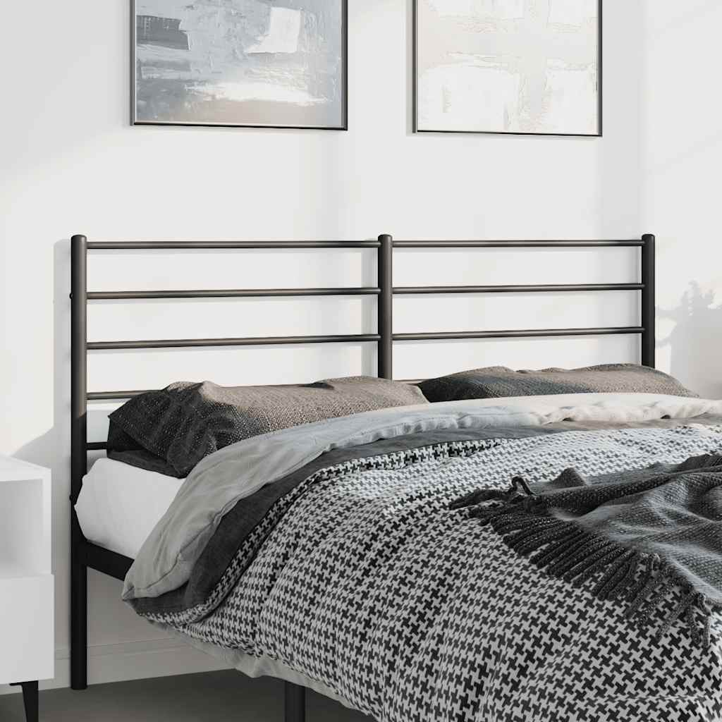 vidaXL Ersatz-Kopfteil Metall Schwarz 150 cm