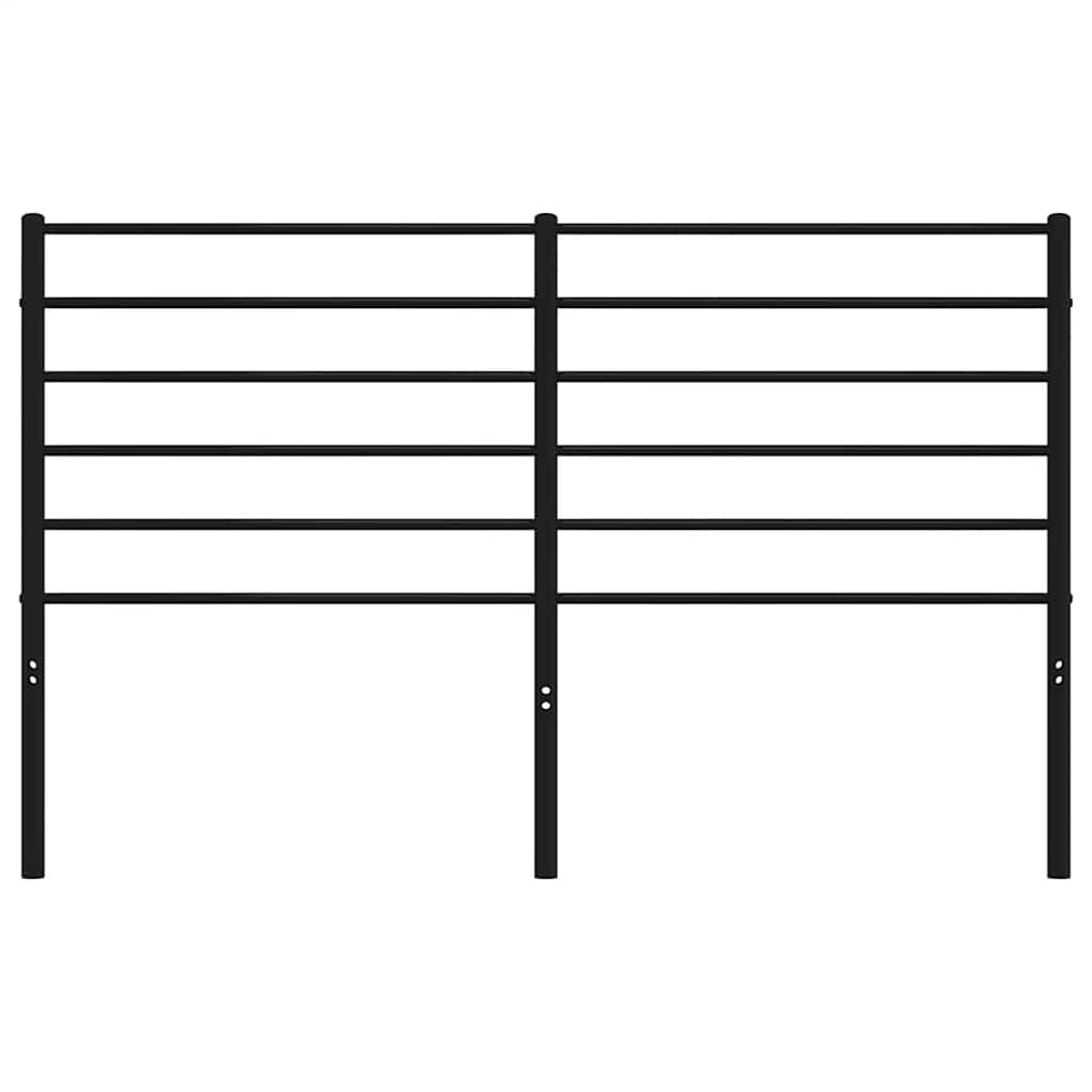 vidaXL Ersatz-Kopfteil Metall Schwarz 160 cm
