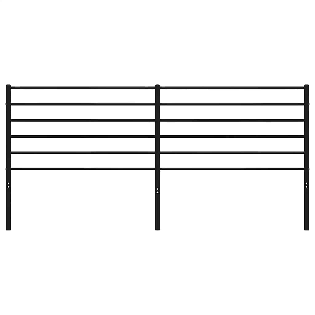 vidaXL Ersatz-Kopfteil Metall Schwarz 180 cm